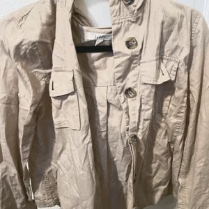 Hoodie beige rain  jacket